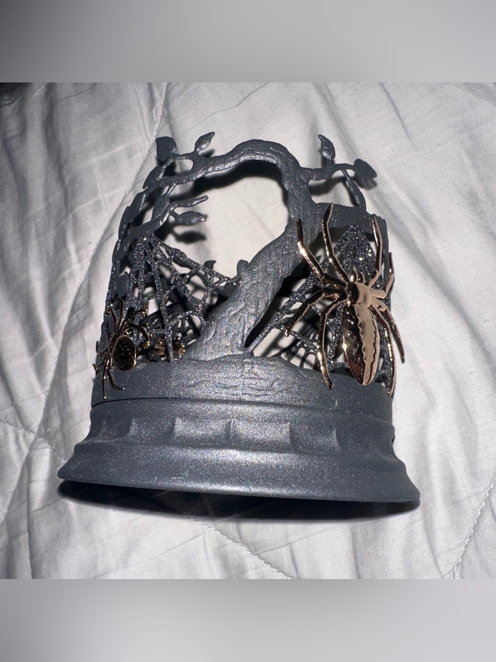 Bath & Body Works Black and Gold Spider Candle Holder - Picture 3 of 4